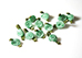 10roosjes met blaadjes mint groen