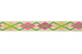 Grosgrain lint 10mm argyle ruit