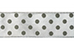 Bedrukt lint polkadot met wired edge