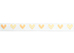 Witte grosgrain lint met hartjes