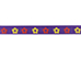 Paars grosgrain lint met bloemetjes