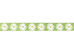 Groen grosgrain lint met madeliefjes
