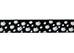 Zwart grosgrain lint met madeliefjes