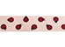 Roze lint met lieveheersbeesjes