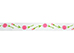 Wit grosgrain lint met bloemetjes