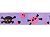Paars grosgrain lint met skulls