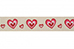 Roze grosgrain lint met hartjes