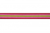 Roze/groen gestreept grosgrain lint