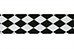 Zwarte grosgrain lint met witte ruitjes