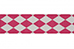 Roze grosgrain lint met witte ruitjes